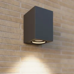 Lucande aplique de exterior Xava, downlight, antracita, GU10