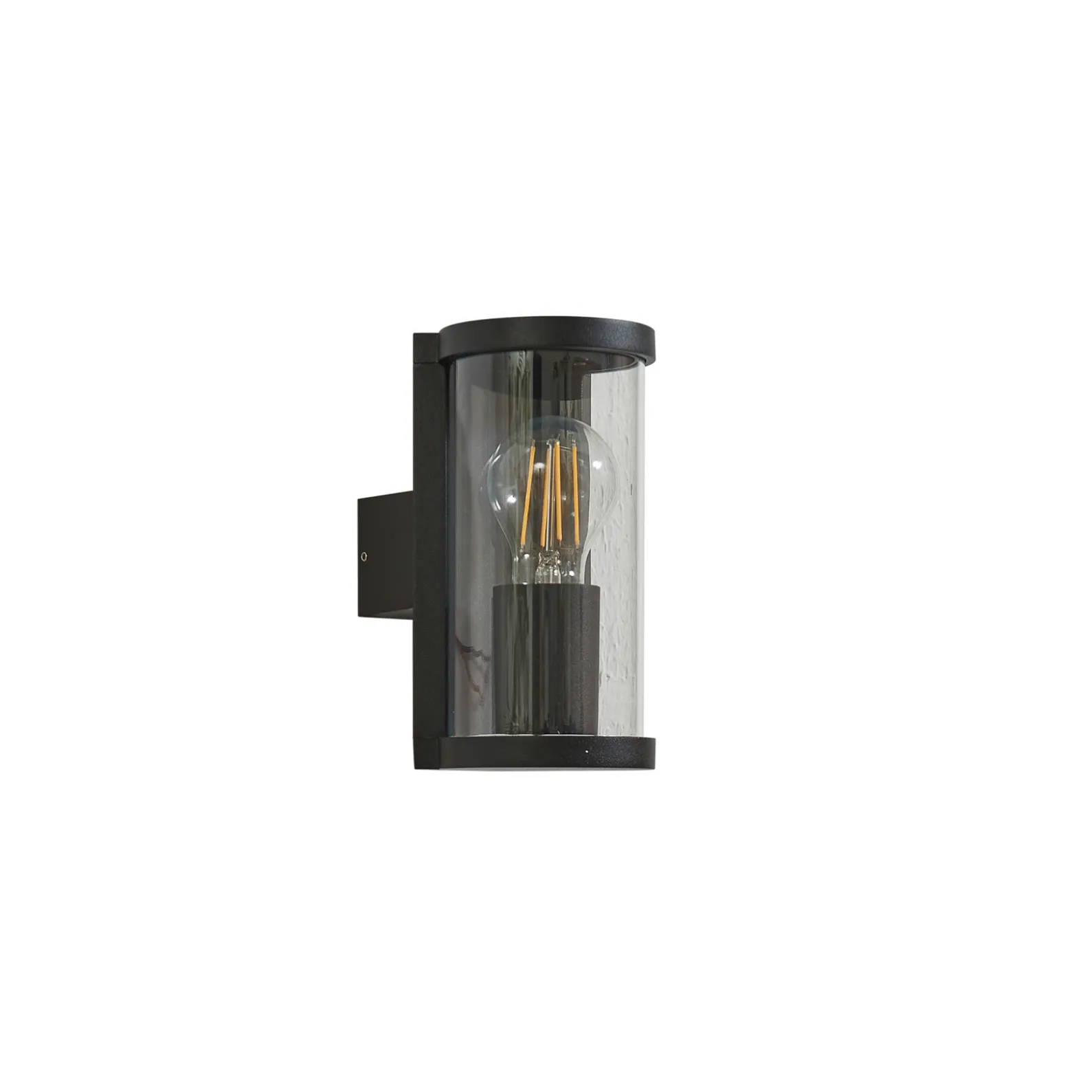Lucande aplique de exterior Zanta, altura 19,7 cm, IP65, negro