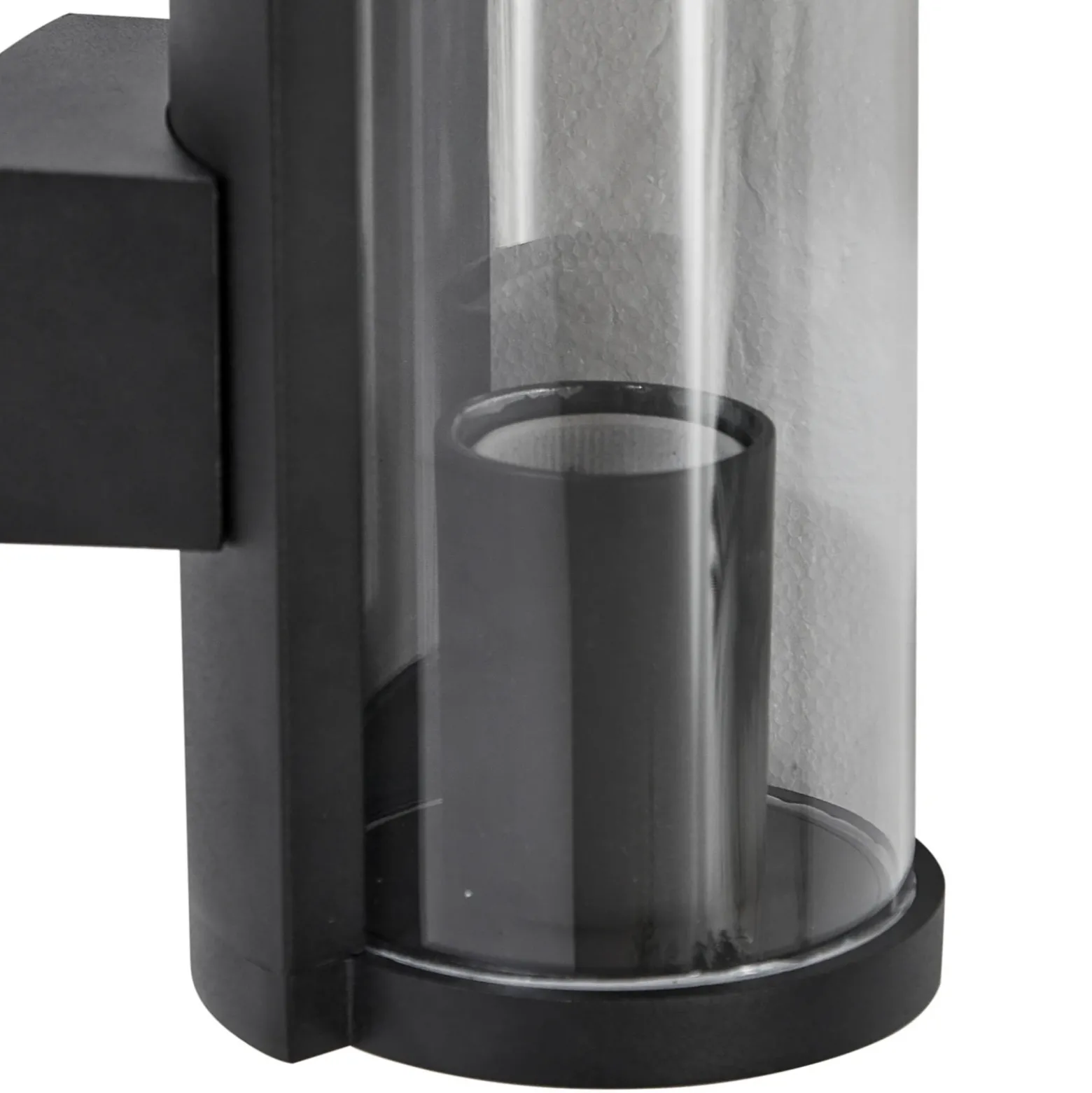 Lucande aplique de exterior Zanta, altura 19,7 cm, IP65, negro