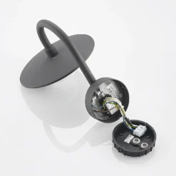 Lucande aplique de exterior Zamalino, 31 cm, antracita, sensor