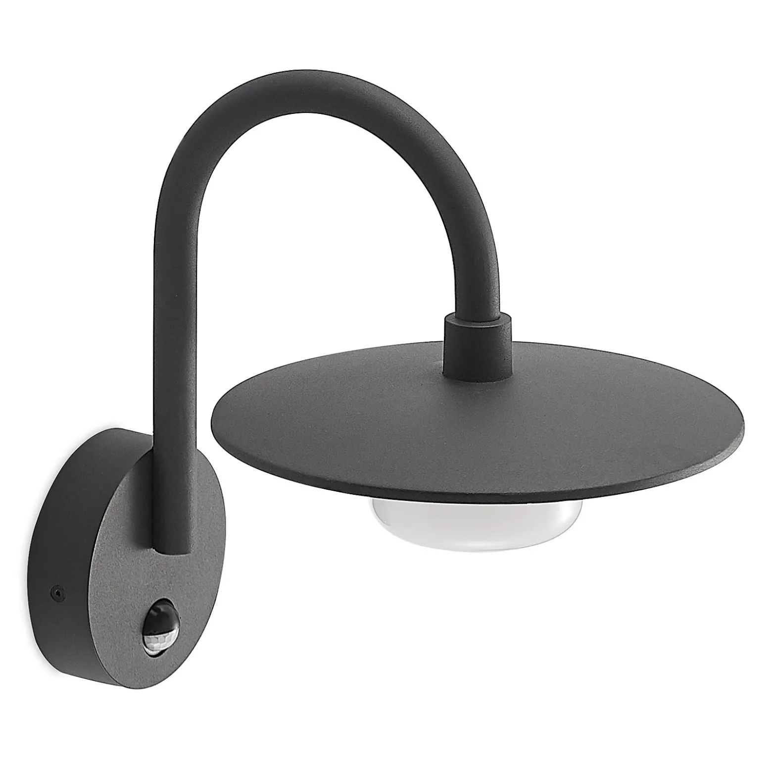 Lucande aplique de exterior Zamalino, 31 cm, antracita, sensor