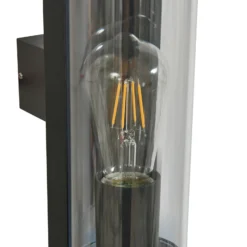Lucande aplique de exterior Zanta, altura 28,2 cm, IP65, negro