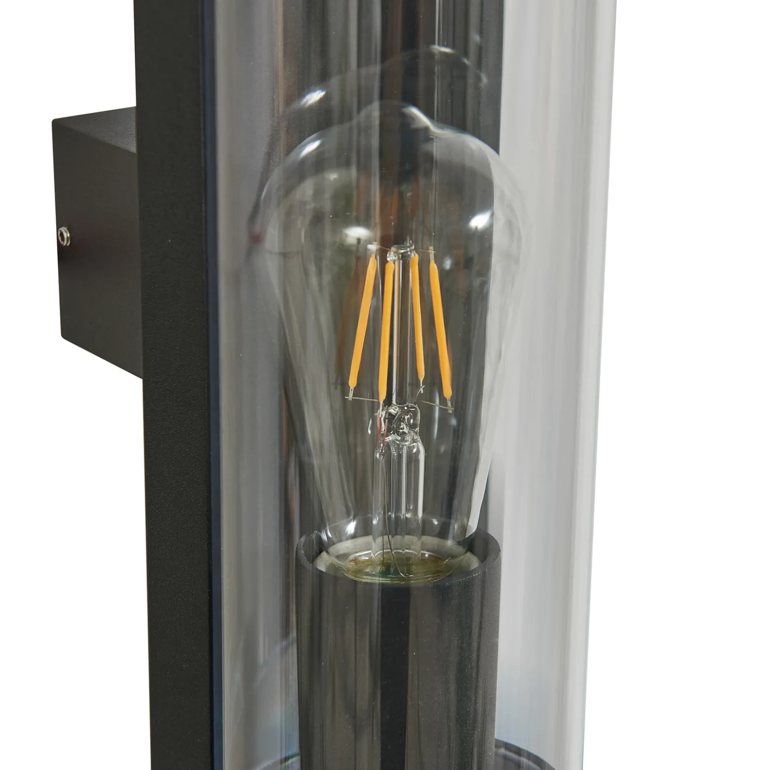 Lucande aplique de exterior Zanta, altura 28,2 cm, IP65, negro