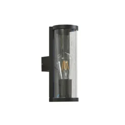 Lucande aplique de exterior Zanta, altura 28,2 cm, IP65, negro