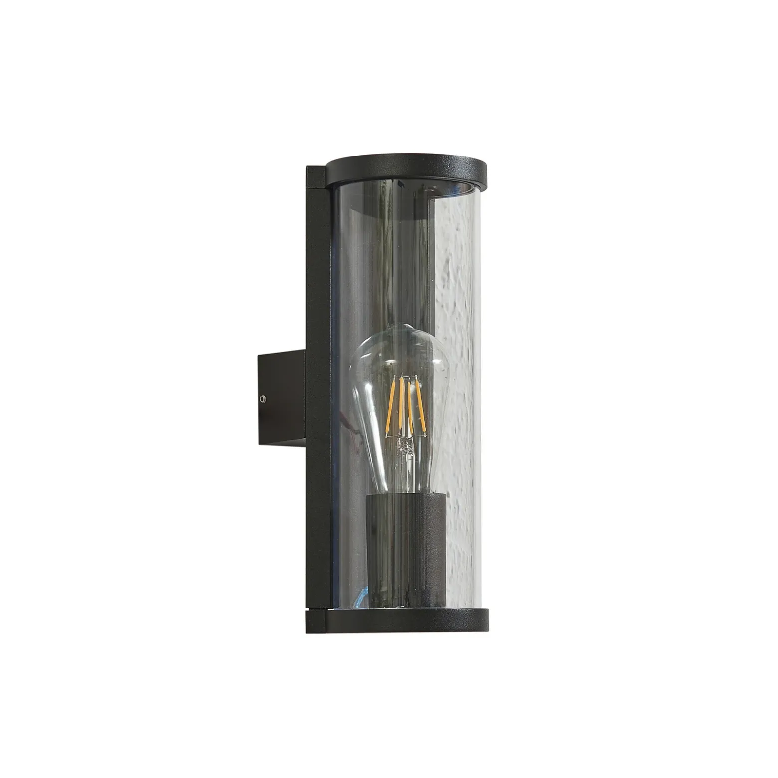 Lucande aplique de exterior Zanta, altura 28,2 cm, IP65, negro