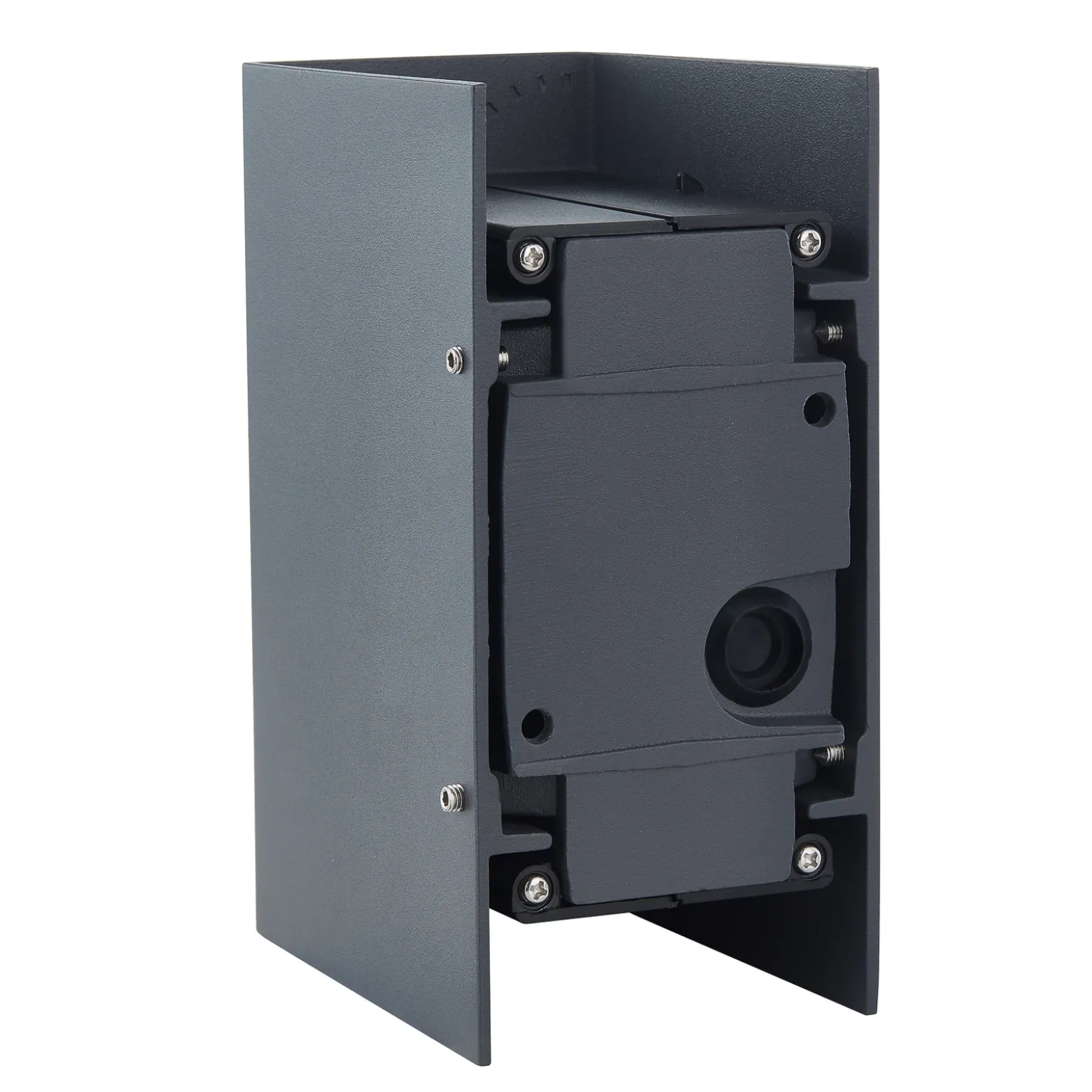 Lucande aplique de pared LED Kimian, altura 17 cm, antracita, IP54