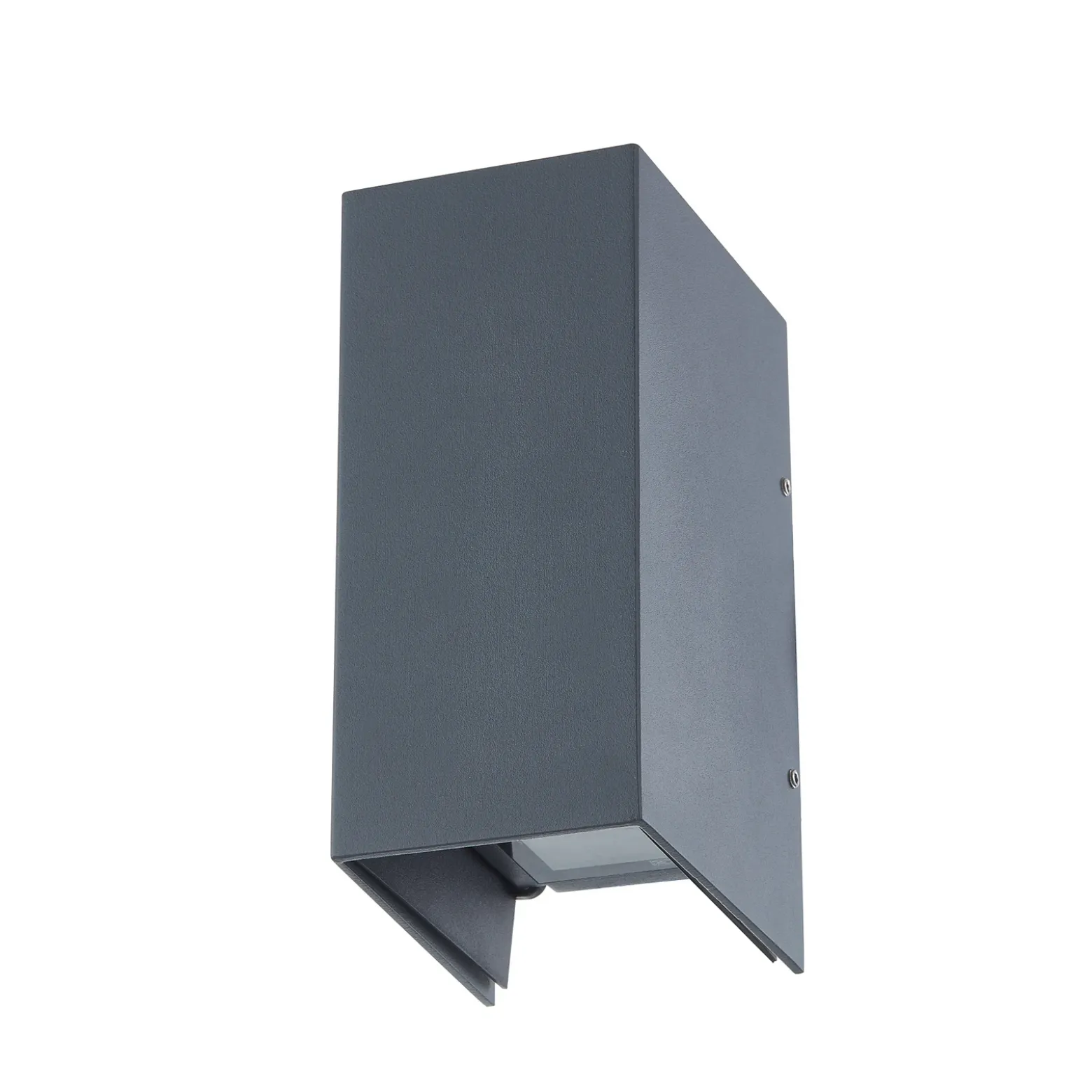 Lucande aplique de pared LED Kimian, altura 17 cm, antracita, IP54