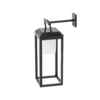 Lucande Aplique de pared LED Tilena, angular, negro, aluminio