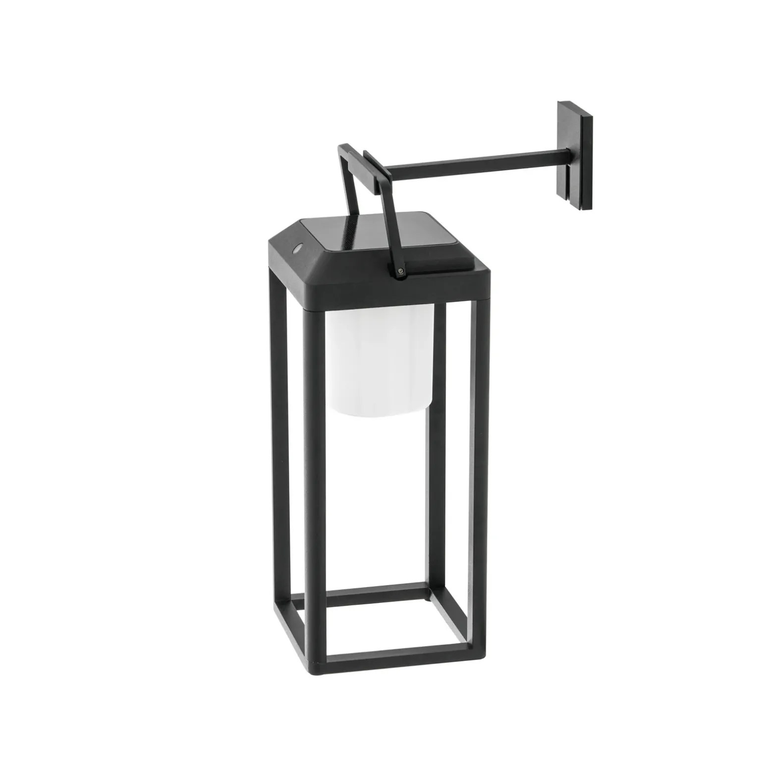Lucande Aplique de pared LED Tilena, angular, negro, aluminio