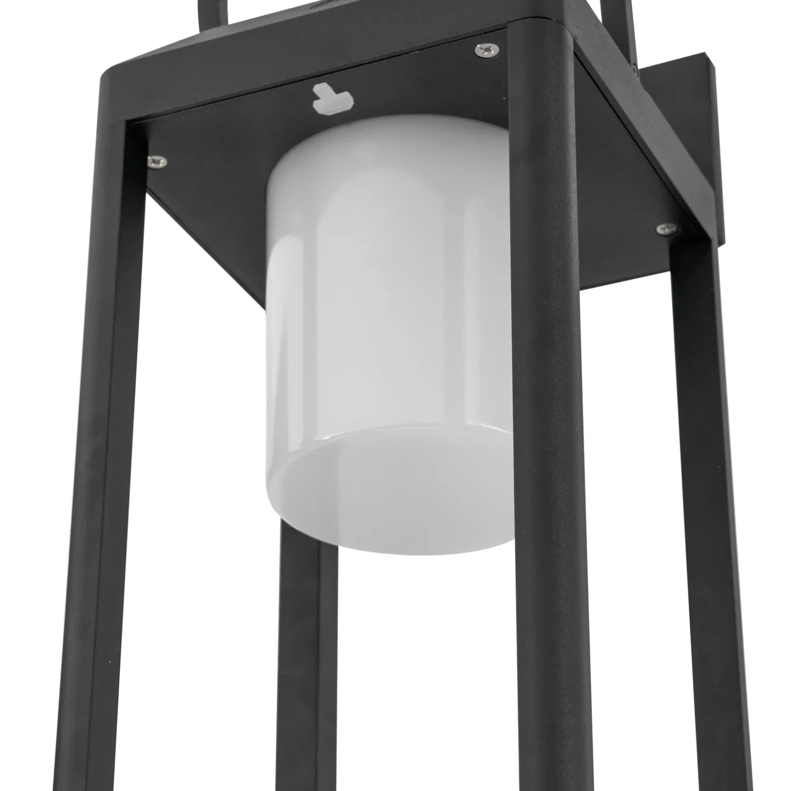Lucande Aplique de pared LED Tilena, angular, negro, aluminio