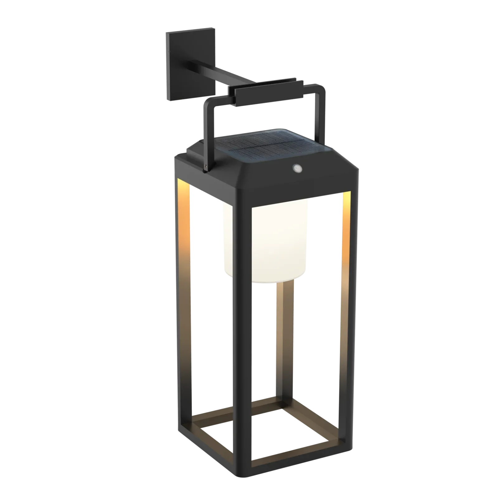 Lucande Aplique de pared LED Tilena, angular, negro, aluminio