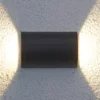 Lucande Aplique LED para exterior Jale, 16 cm, antracita, aluminio