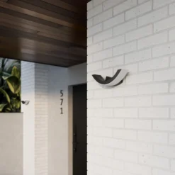 Lucande aplique LED para exterior Half, 30 cm, antracita, IP54