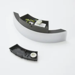 Lucande aplique LED para exterior Half, 30 cm, antracita, IP54