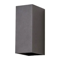 Lucande Aplique LED para exterior Mikka, 17 cm, antracita, 2 luces.