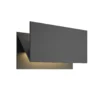 Lucande Aplique LED para exterior Meja, negro, metal, IP54