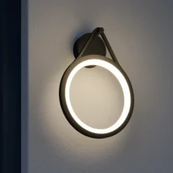 Lucande Aplique LED para exterior Mirco, 30 cm, negro, IP65