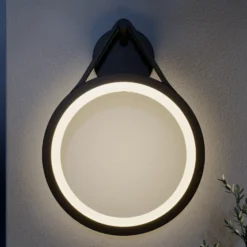 Lucande Aplique LED para exterior Mirco, 30 cm, negro, IP65