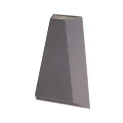 Lucande Aplique LED para exterior Jendrik, altura 17 cm, antracita