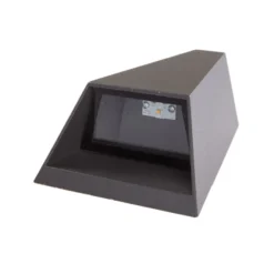 Lucande Aplique LED para exterior Jendrik, altura 17 cm, antracita