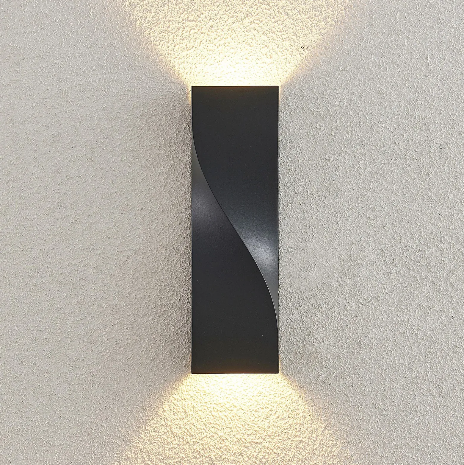Lucande Aplique LED para exterior Tibelya, antracita, arriba/abajo, IP65