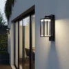 Lucande Aplique LED para exterior Ferdinand, antracita Altavoz