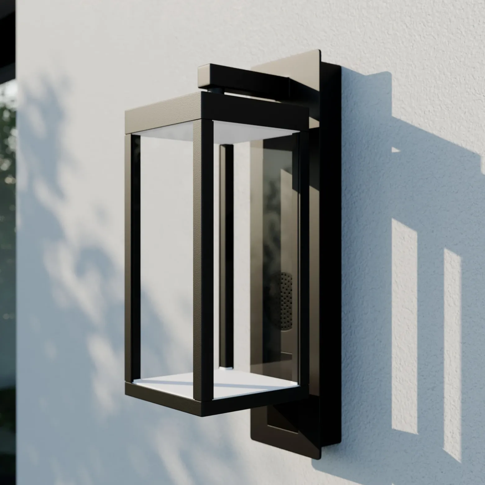 Lucande Aplique LED para exterior Ferdinand, antracita Altavoz