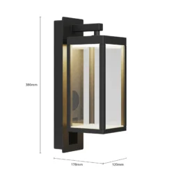Lucande Aplique LED para exterior Ferdinand, antracita Altavoz
