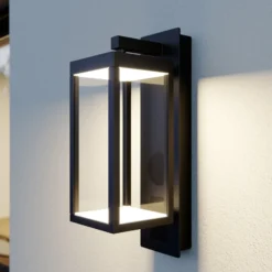 Lucande Aplique LED para exterior Ferdinand, antracita Altavoz