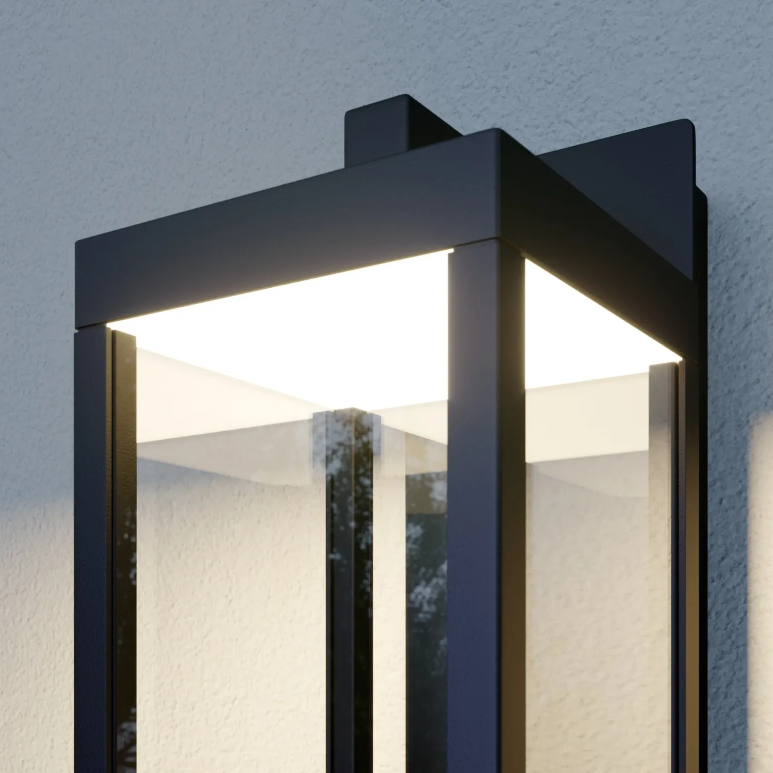 Lucande Aplique LED para exterior Ferdinand, antracita Altavoz
