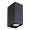 Lucande Aplique LED para exterior Tavi, altura 15 cm, negro