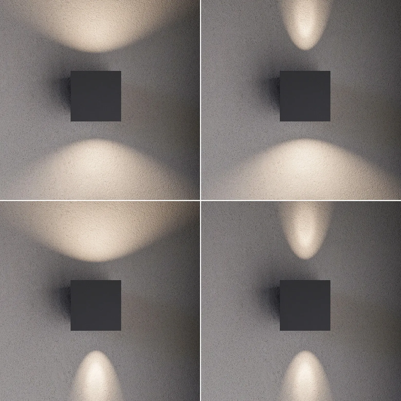 Lucande aplique LED para exterior Jarno, antracita, metal, 9 cm