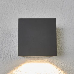 Lucande Aplique LED para exterior Merjem, 12 cm, down, IP54
