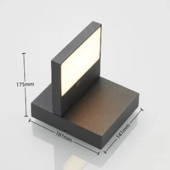 Lucande aplique LED para exterior Silvan, antracita, IP65, 14 cm