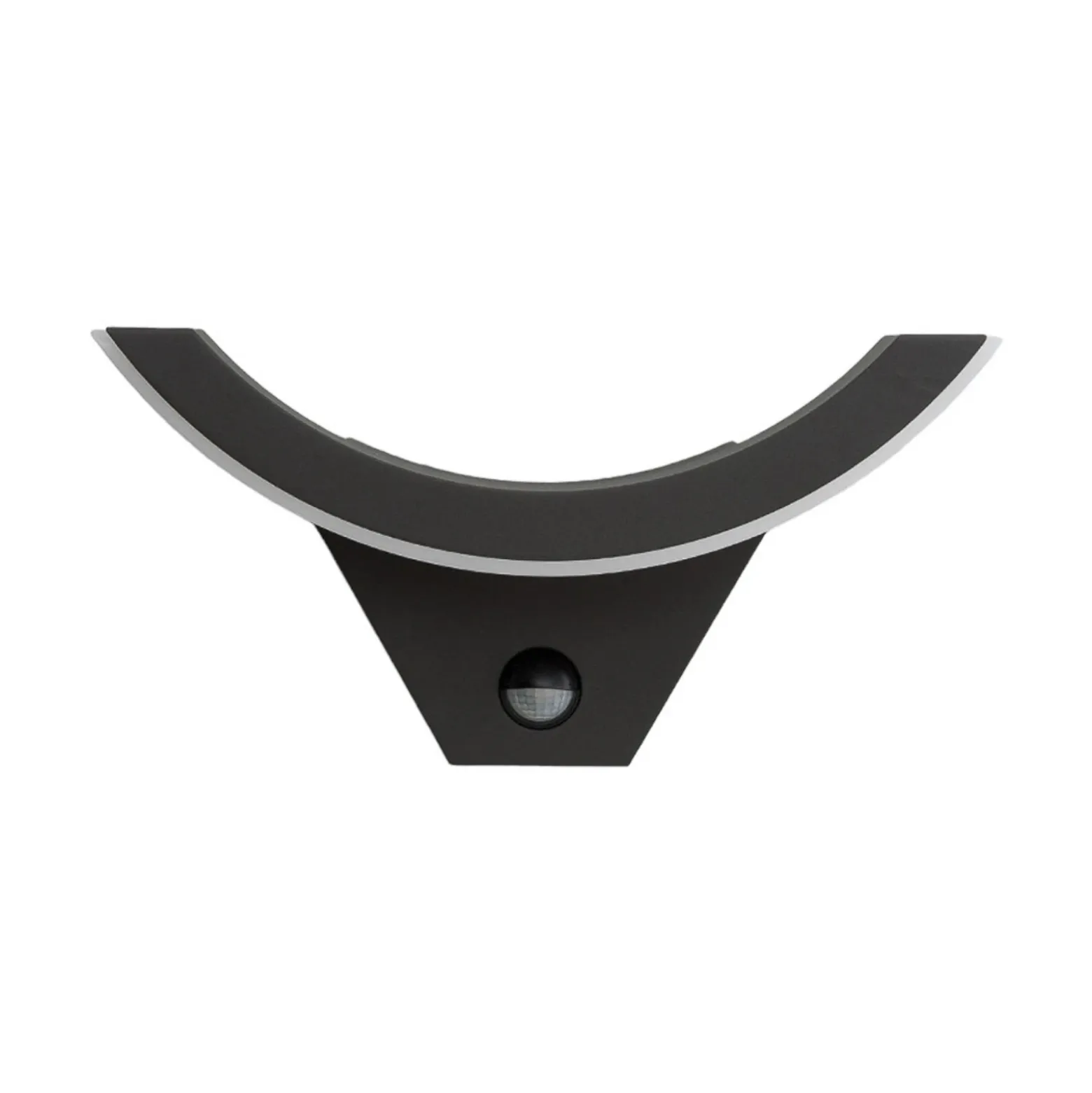 Lucande aplique LED para exterior Half, sensor, antracita, IP54