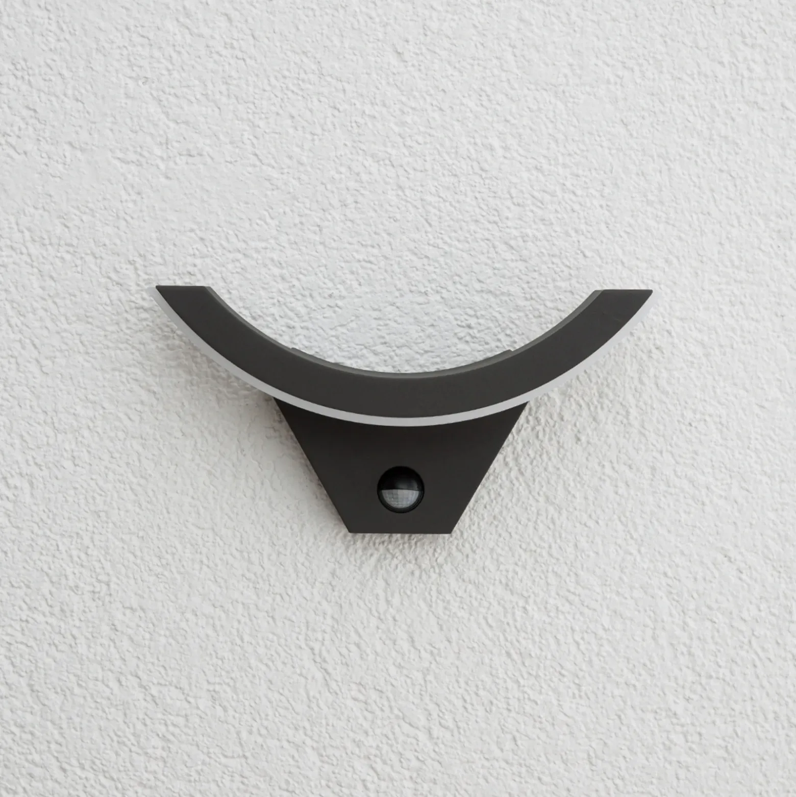 Lucande aplique LED para exterior Half, sensor, antracita, IP54