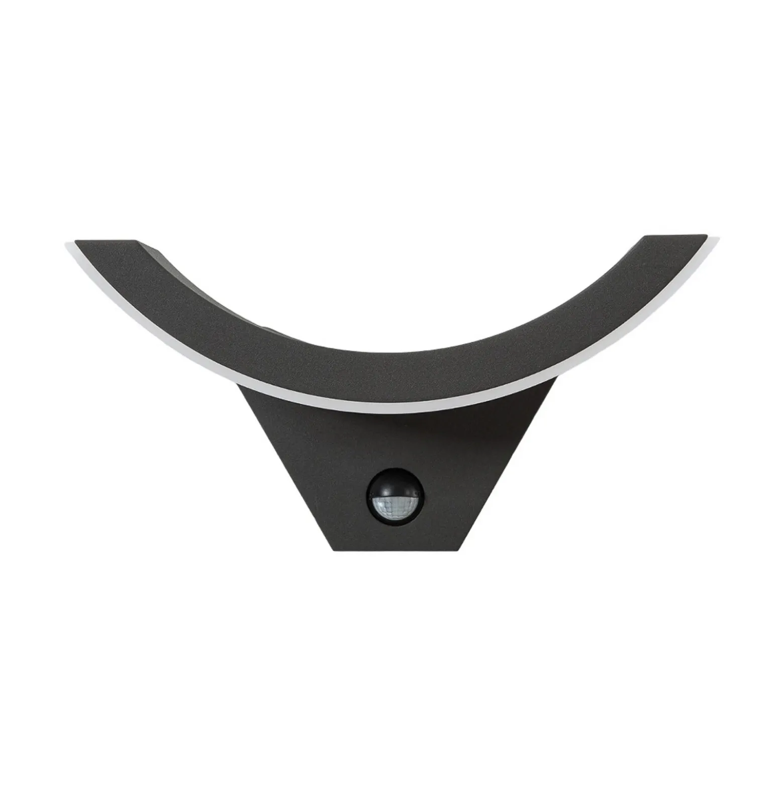 Lucande aplique LED para exterior Half, sensor, antracita, IP54