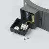 Lucande Aplique LED para exterior Juvia, sensor, 27 cm, gris, IP54
