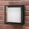 Lucande Aplique LED para exterior Ilirian, antracita, aluminio, 25 cm