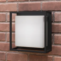 Lucande Aplique LED para exterior Ilirian, antracita, aluminio, 25 cm