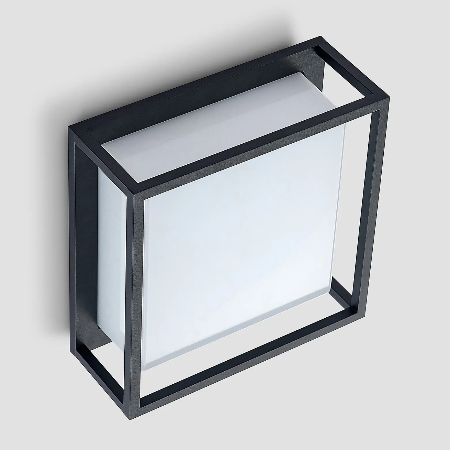 Lucande Aplique LED para exterior Ilirian, antracita, aluminio, 25 cm