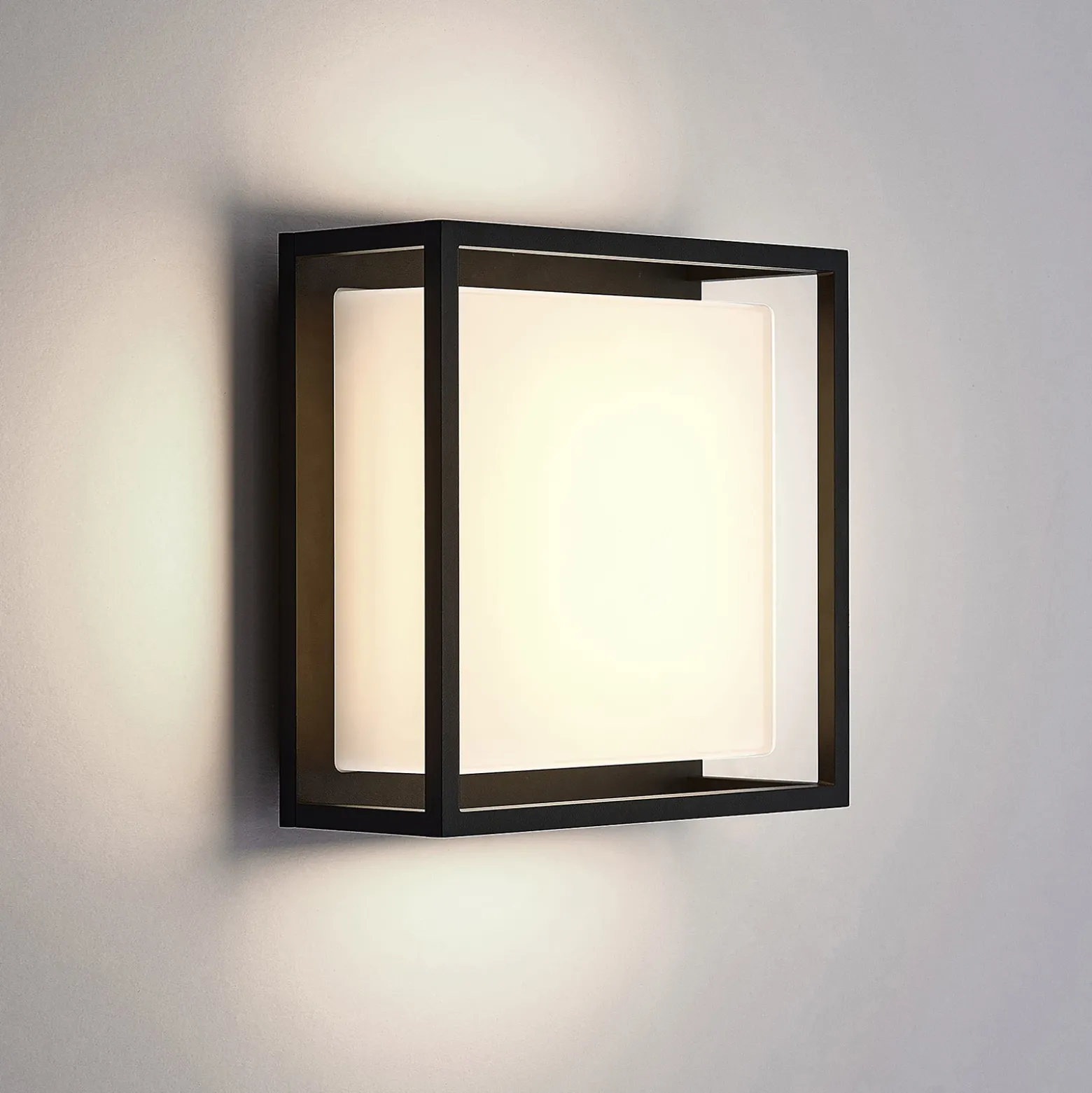 Lucande Aplique LED para exterior Ilirian, antracita, aluminio, 25 cm