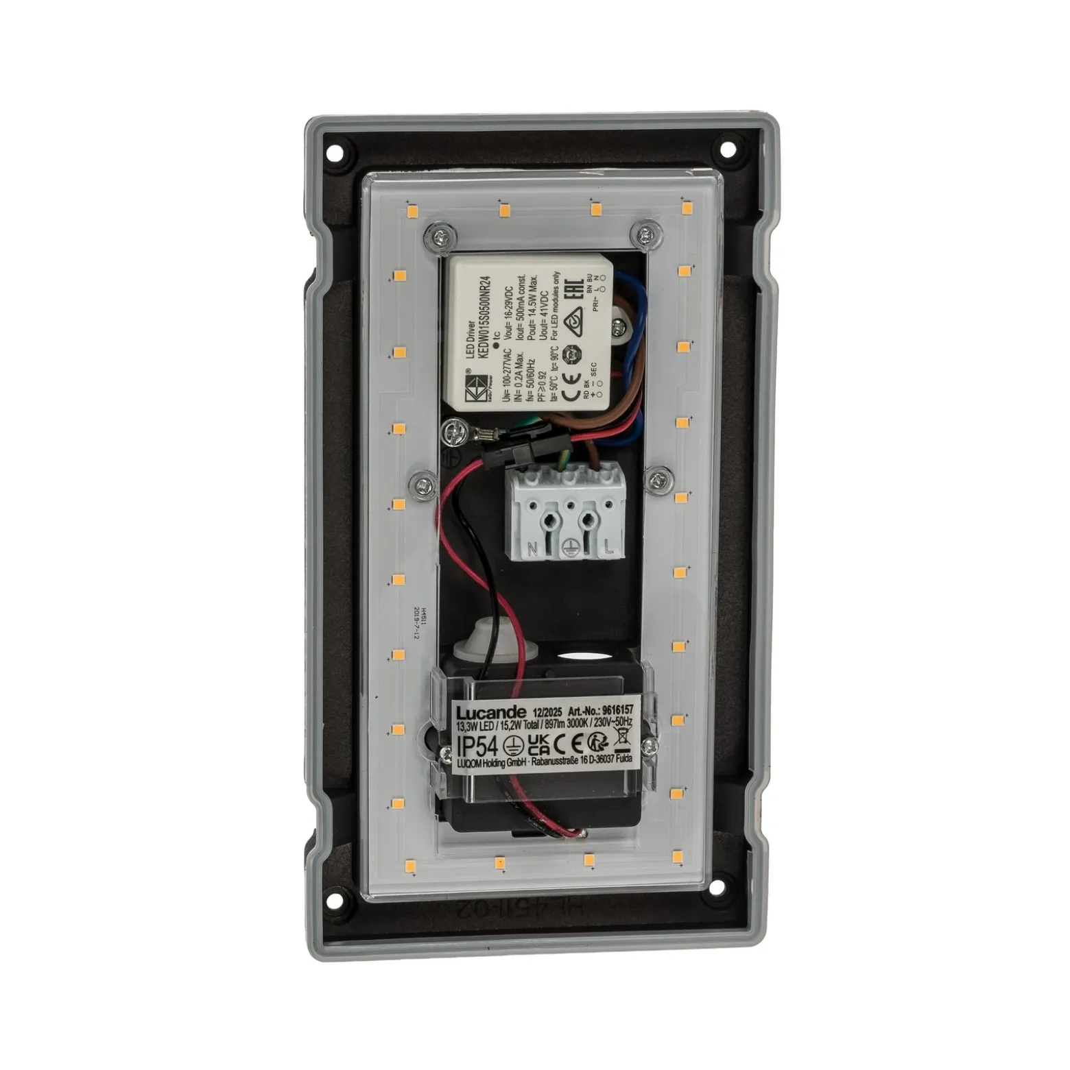 Lucande aplique LED para exterior Ilirian, antracita, aluminio, 15 cm