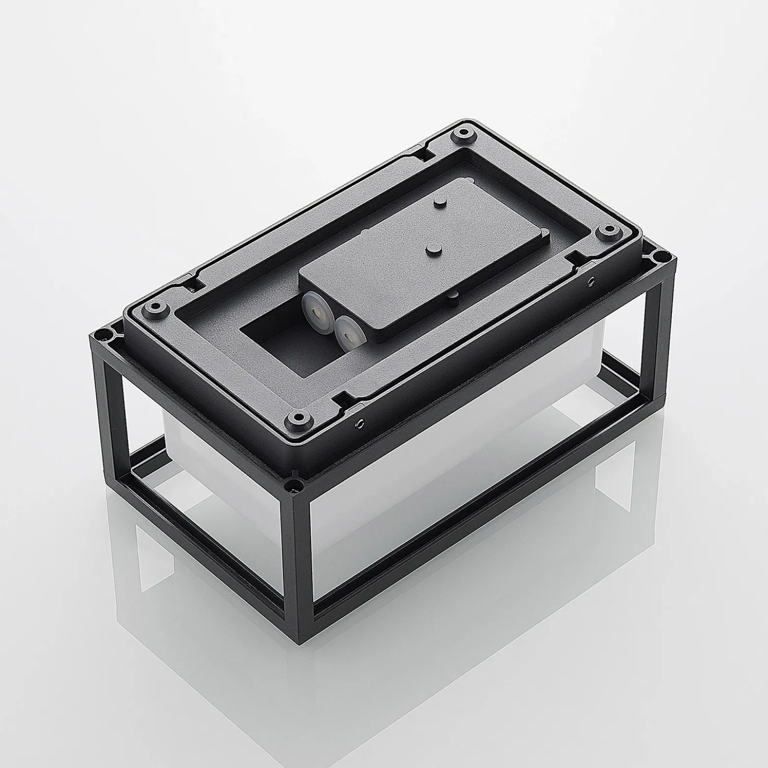 Lucande aplique LED para exterior Ilirian, antracita, aluminio, 15 cm