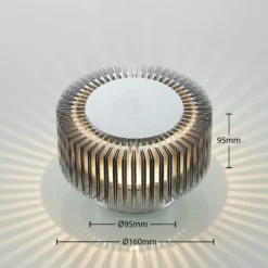 Lucande Aplique LED para exterior Keany, metal, Ø 16 cm, IP54