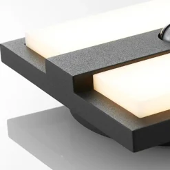 Lucande Aplique LED para exterior Gylfi, 20 cm, negro, sensor