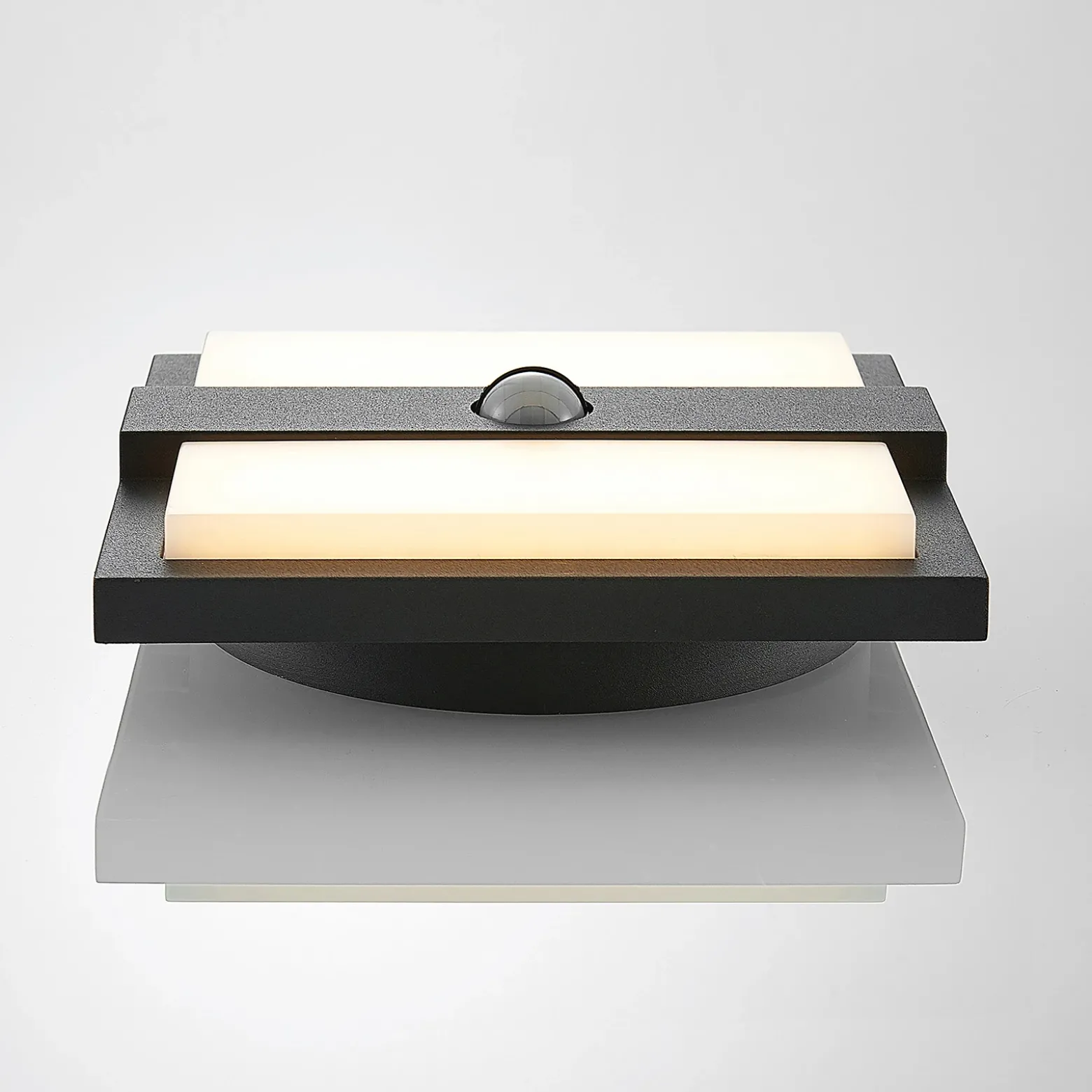 Lucande Aplique LED para exterior Gylfi, 20 cm, negro, sensor