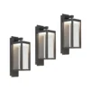 Lucande Aplique LED para exterior Ferdinand, set de 3, gris, 38 cm