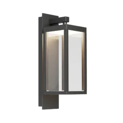 Lucande Aplique LED para exterior Ferdinand, set de 3, gris, 38 cm