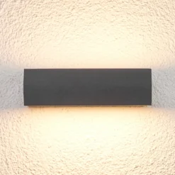 Lucande Aplique LED para exterior Lissi, 21 cm, antracita, IP54